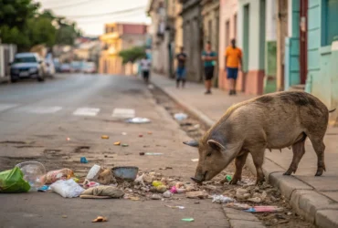 Porcos soltos causam transtornos em Várzea Grande
