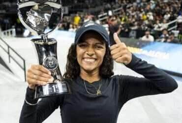 Miami, 04/05/2025 - Skatista Lariss Leal é campeã da SLS (Street League Skateboarding, liga mundial de skate street). Foto: SLS/Divulgação