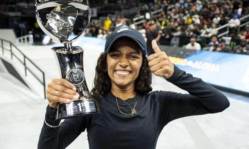 Miami, 04/05/2025 - Skatista Lariss Leal é campeã da SLS (Street League Skateboarding, liga mundial de skate street). Foto: SLS/Divulgação