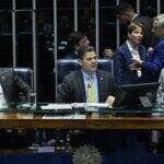 Plenário do Senado Federal durante sessão deliberativa ordinária. 
Na pauta, o PLP 234/2020, projeto de lei complementar que busca estimular a contratação de micros e pequenas empresas em processos de licitação pública.