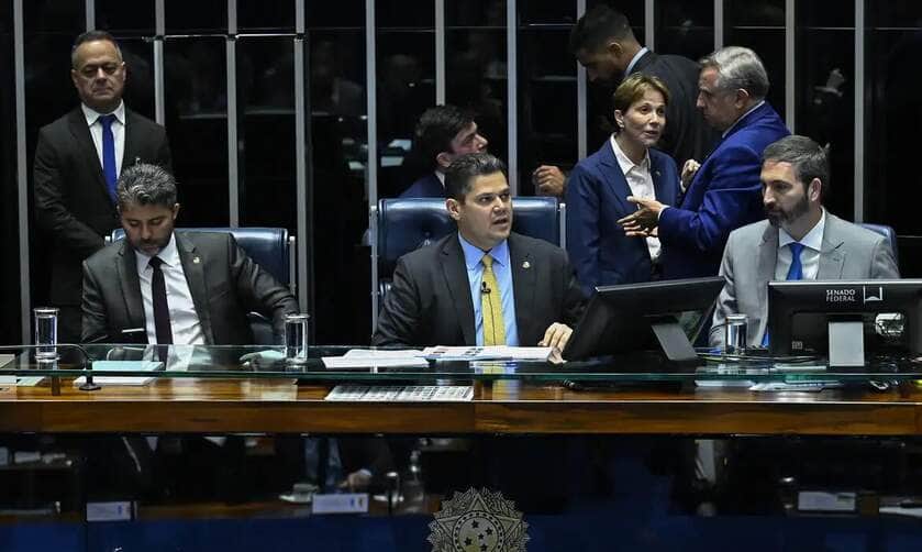 Plenário do Senado Federal durante sessão deliberativa ordinária. 
Na pauta, o PLP 234/2020, projeto de lei complementar que busca estimular a contratação de micros e pequenas empresas em processos de licitação pública.