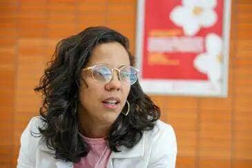 Brasília (DF), 17/05/2025 - Amanda Gayatri participa da mostra de cinema antimanicomial, no Cine Brasília. Foto: Fabio Rodrigues-Pozzebom/Agência Brasil