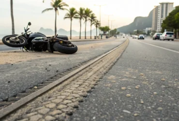 Motociclista e criança ficam feridas após queda em curva com areia solta no asfalto em Juína