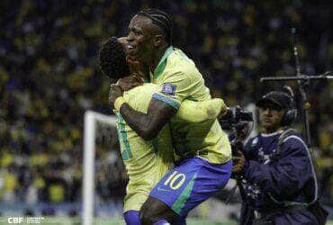 Lance do jogo entre Brasil x Paraguai. Imagem: Rafael Ribeiro/CBF