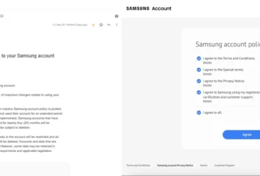 A Samsung começará a excluir contas inativas a partir de 31 de julho