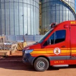 Bombeiros atendem vítimas de queda de altura elevada em Campo Novo do Parecis