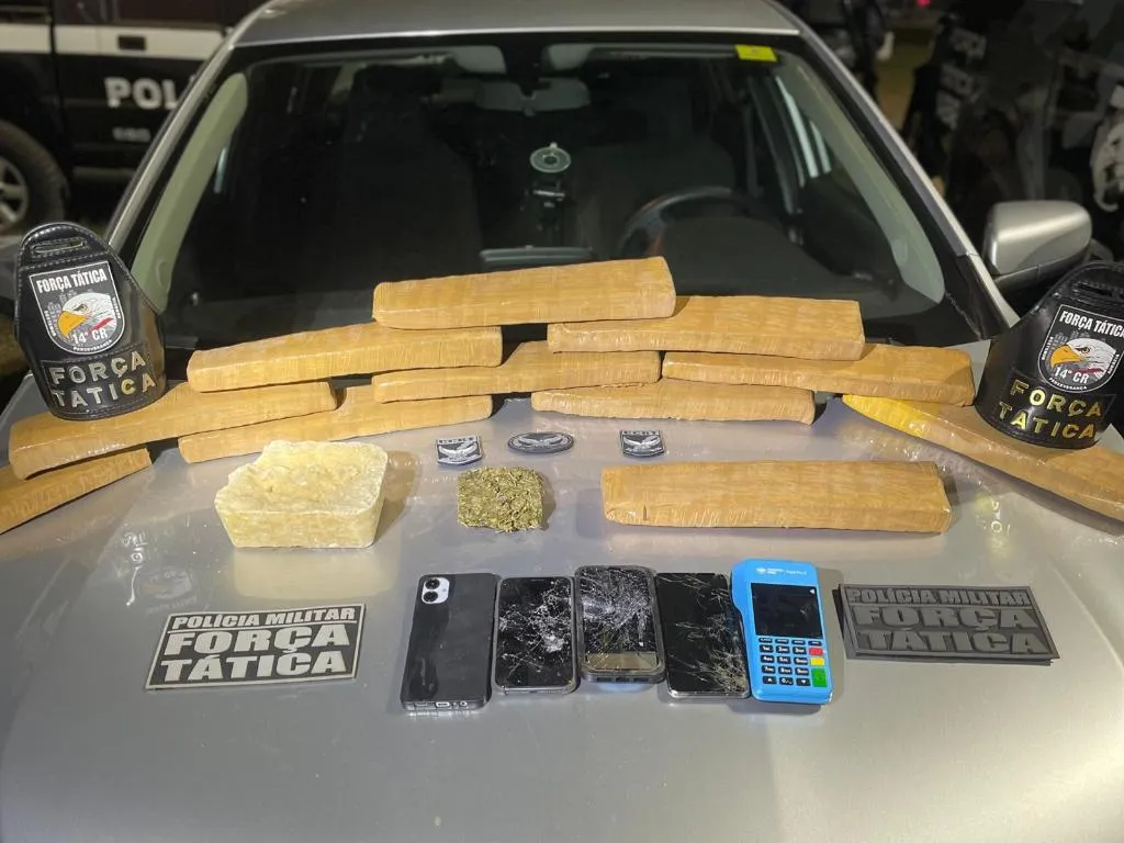 Força Tática apreende drogas e detém três suspeitos em Lucas do Rio Verde