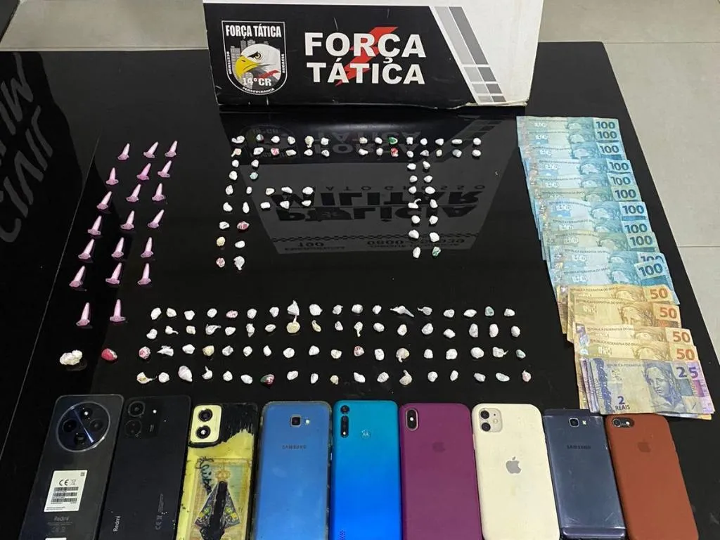 Força Tática desarticula tráfico e apreende drogas em Nova Mutum