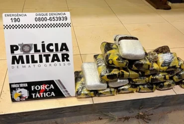 Força Tática apreende 25 quilos de maconha e prende casal em Juína