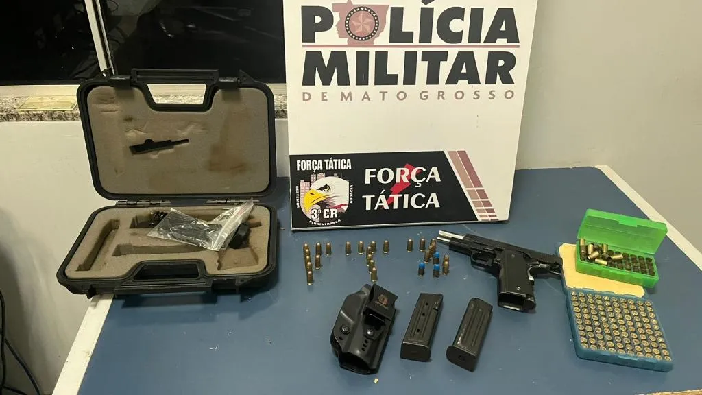 Força Tática prende suspeito por tentativa de homicídio com arma ilegal