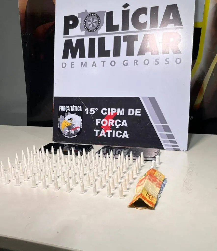 Força Tática apreende cocaína e prende homem por tráfico em Várzea Grande