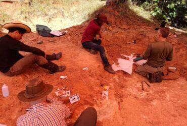 Fósseis de dinossauros são encontrados em Chapada dos Guimarães