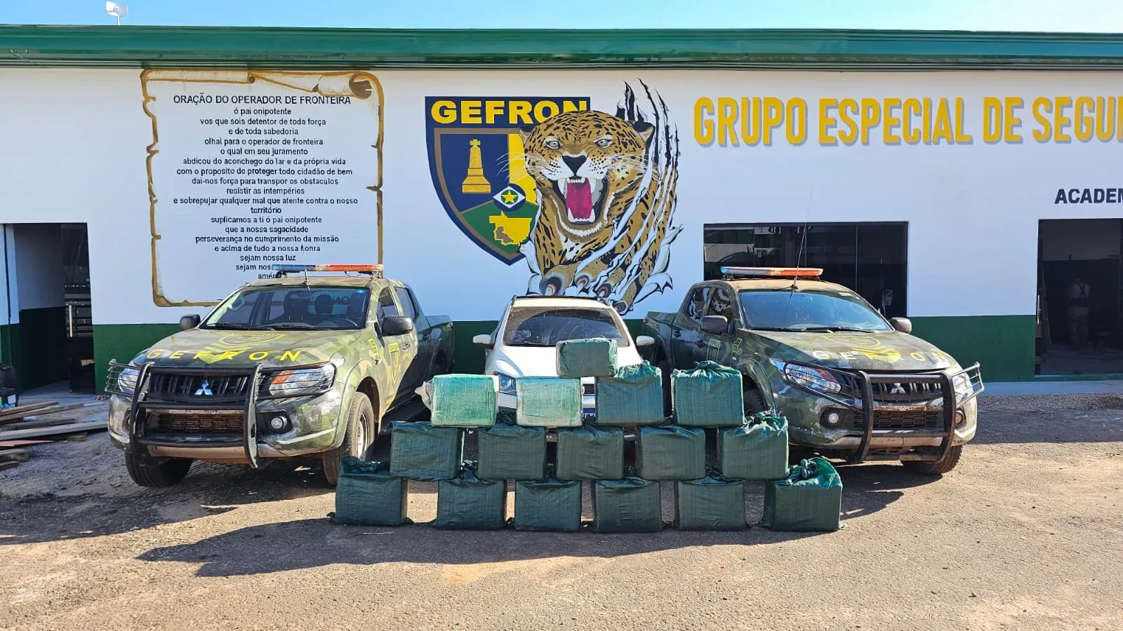 Gefron apreende 480 kg de cocaína e causa prejuízo milionário ao crime
