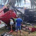 Uma das vítimas sofreu traumatismo craniano e foi socorrida pela Nova Rota; acidente ocorreu no início da tarde deste sábado (7)