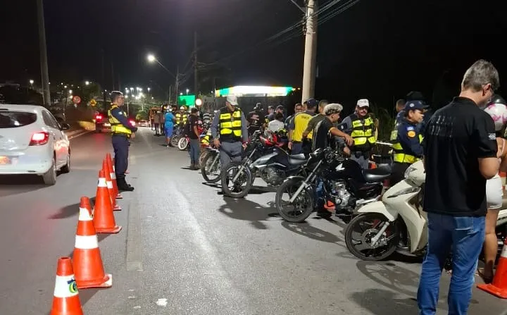 Operação Lei Seca prende seis pessoas e retira 59 motocicletas de circulação em Cuiabá