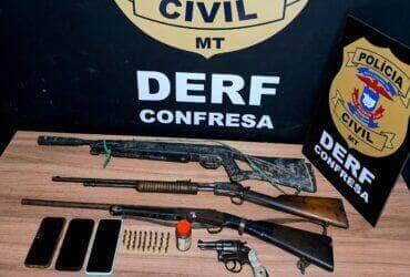 Policia Civil prende dois por posse ilegal de armas em Confresa e regiao -CenárioMT