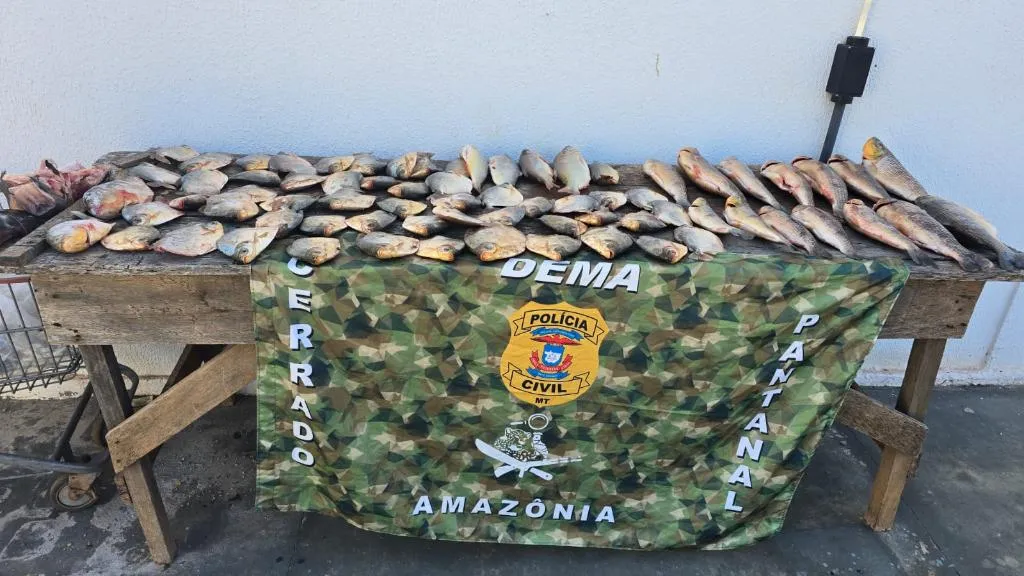 Polícia apreende pescado ilegal em residência de Cuiabá durante fiscalização
