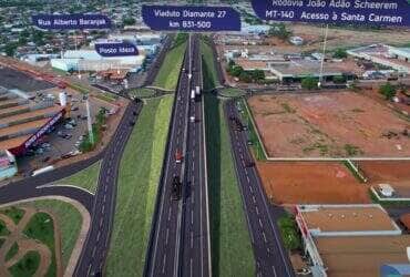 Tráfego na BR-163, em Sinop, é alterado para construção de viadutos