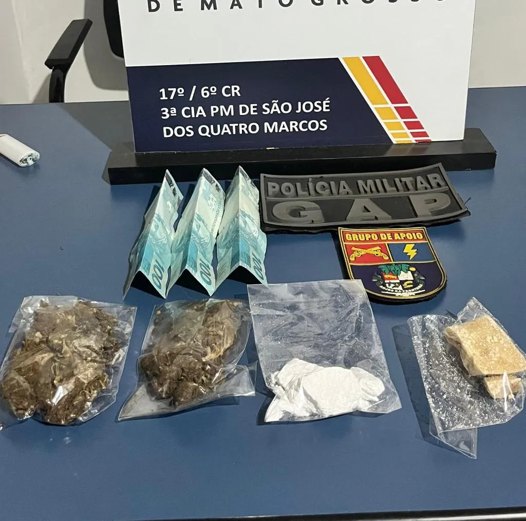 Três adolescentes são apreendidos por tráfico de drogas em operação policial