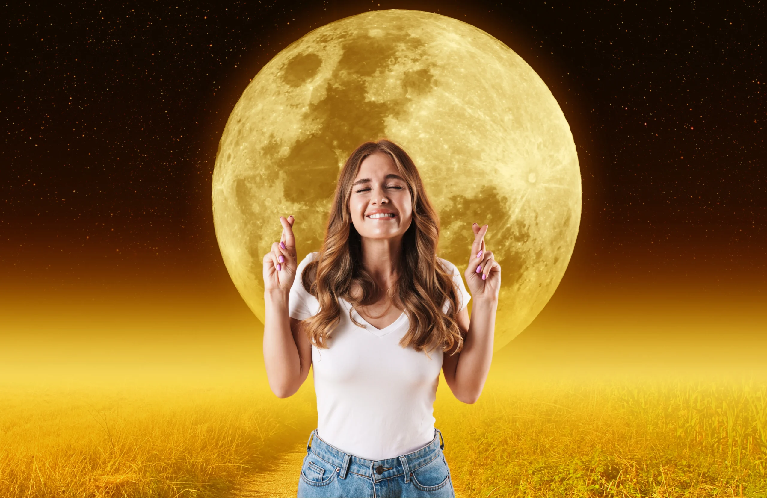 Um dia de sorte, mulher comemorando