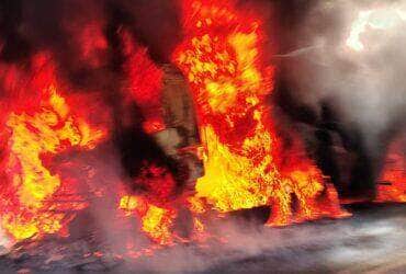 Incêndio mobiliza Corpo de Bombeiros de Nova Mutum e preocupa motoristas devido ao risco de explosão; causas ainda são desconhecidas