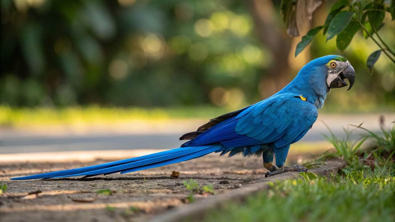 Arara resgatada recebe cuidados após ferimento em Nova Mutum (MT)