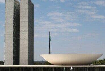 Palácio do Congresso Nacional na Esplanada dos Ministérios em Brasília