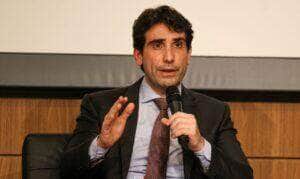 Brasília (DF), 02/04/2025 - O presidente do Banco Central, Gabriel Galípolo, durante evento em comemoração aos seus 60 Anos do Banco Central.
Foto: Jose Cruz/Agência Brasil