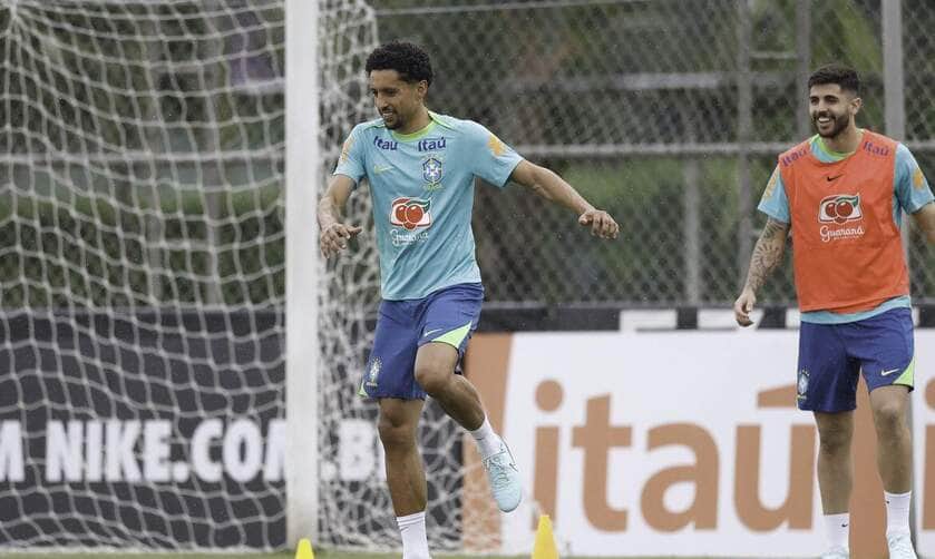 marquinhos, seleção brasileira, treino