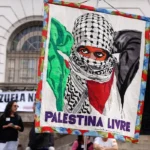 Protesto pede rompimento do Brics com Israel no Rio