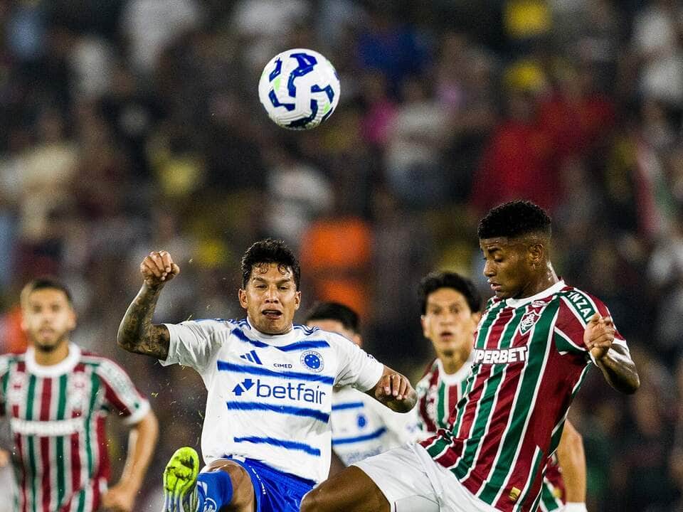 Lance de Fluminense x Cruzeiro. Imagem: Rodrigo Ferreira/Cruzeiro