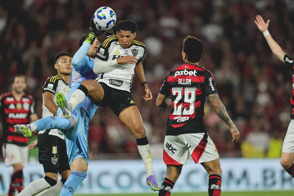Lance do jogo entre Flamengo x Atlético-MG. Imagem: Pedro Souza/Atlético