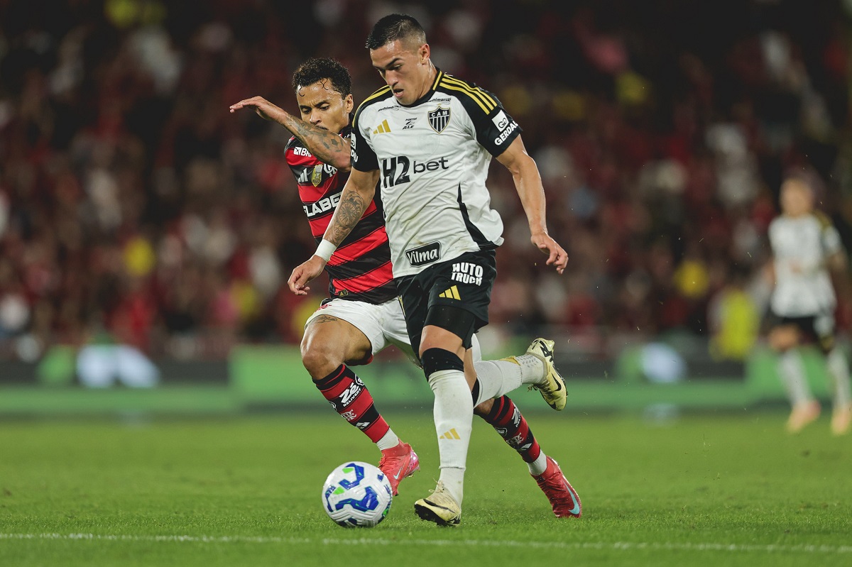 Lance do jogo entre Flamengo x Atlético-MG. Imagem: Pedro Souza/Atlético