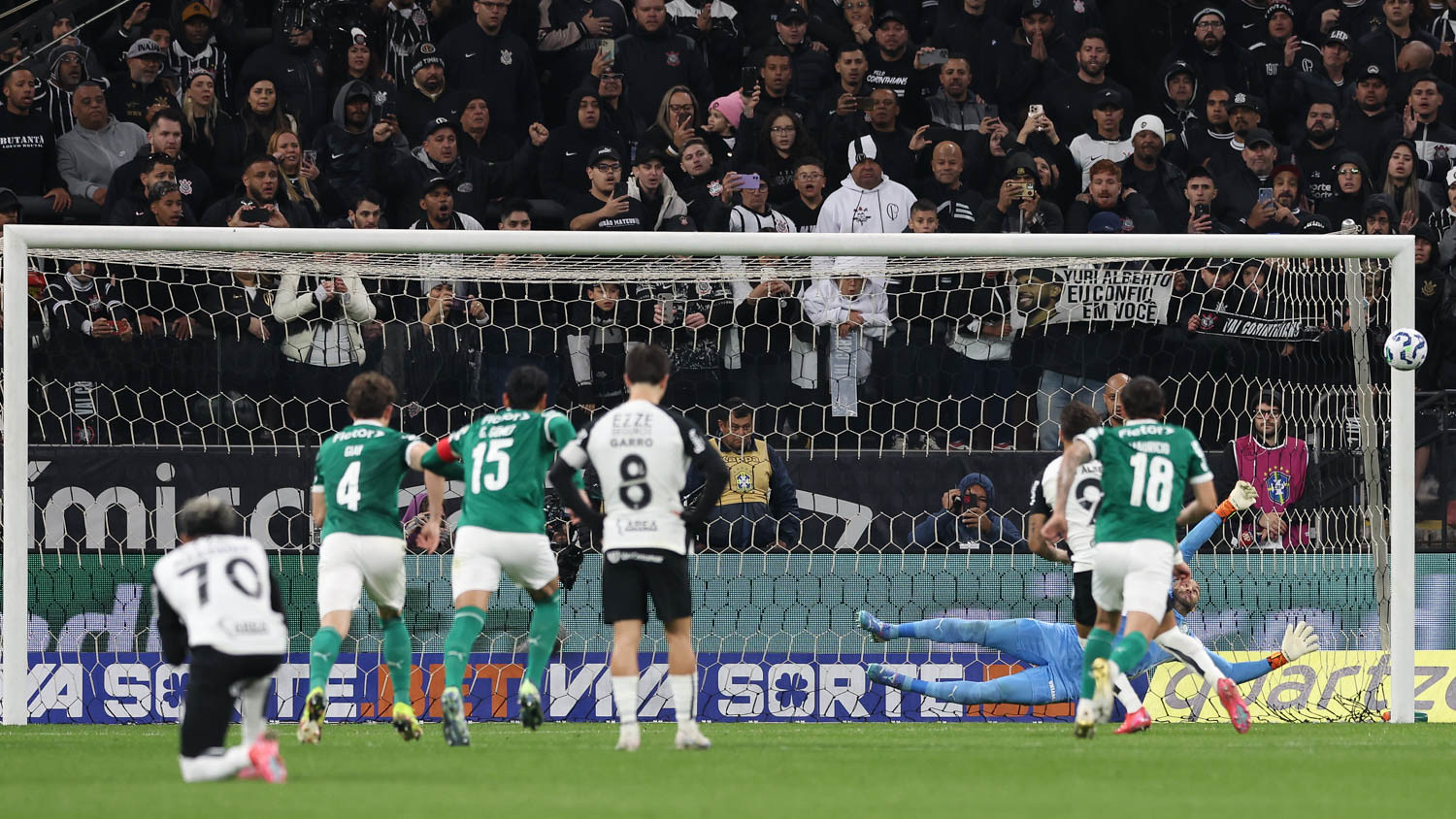 Lance de Corinthians x Palmeiras. Imagem: Cesar Greco/Ag. Palmeiras
