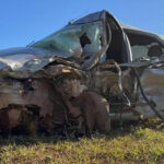 Motorista fica preso às ferragens após colisão com três veículos na BR-364 em Pedra Preta