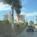Incêndio controlado no sistema de refrigeração do Shopping Pantanal em Mato Grosso