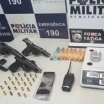 Força Tática prende faccionado com arsenal e drogas em Cáceres