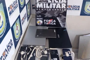 Força Tática recupera eletrônicos após roubo a loja em Cuiabá