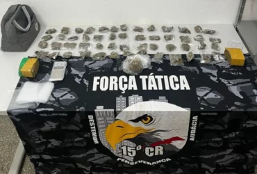 Força prende suspeito por tráfico com 54 porções de maconha