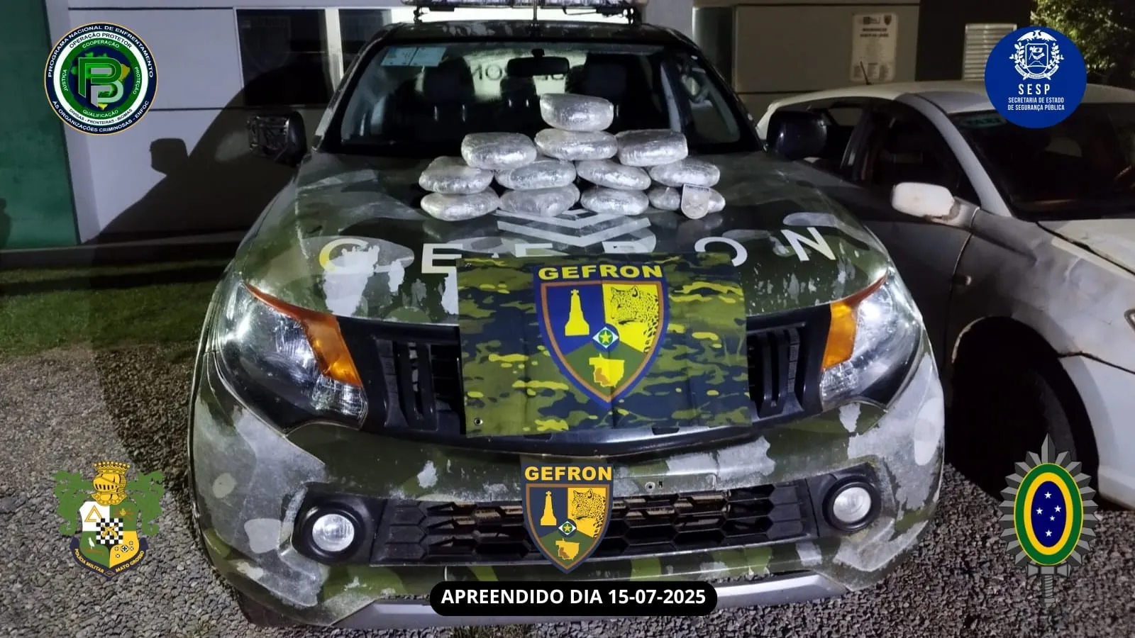 Gefron apreende supermaconha em táxi boliviano na BR-070