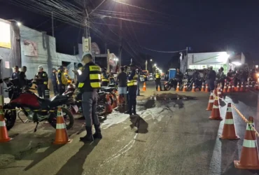 Fiscalização na na Avenida Principal do bairro Nova Esperança em Cuiabá