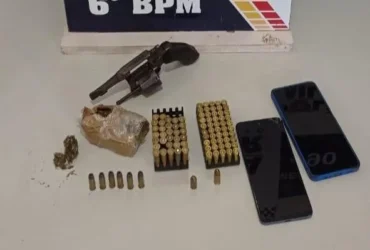 Polícia intercepta facção e apreende arma com 89 munições em Cáceres