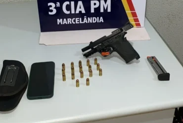 Motorista é preso por porte ilegal de arma após perseguição policial em Marcelândia
