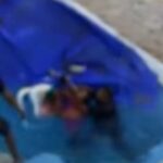 Pais pulam em piscina e salvam bebê de 7 meses