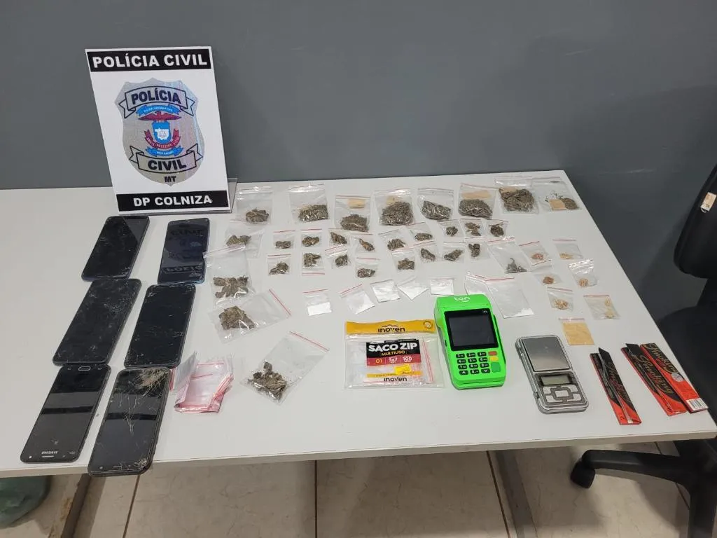 Polícia prende jovem e apreende menor por tráfico durante operação em Colniza