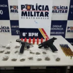 Polícia Militar prende faccionados e apreende armas e drogas em Cáceres