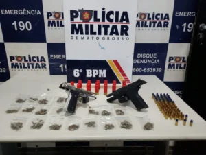 Polícia Militar prende faccionados e apreende armas e drogas em Cáceres