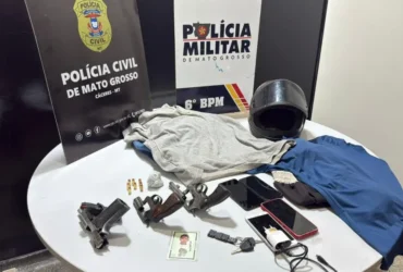 Polícia desarticula quadrilha suspeita em Cáceres e apreende armas