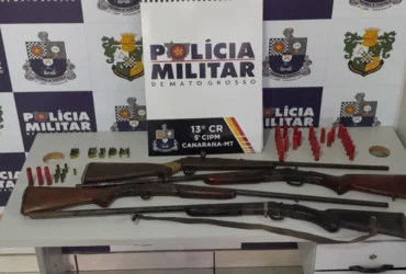 Polícia detém homem por ameaça com armas de fogo em Canarana