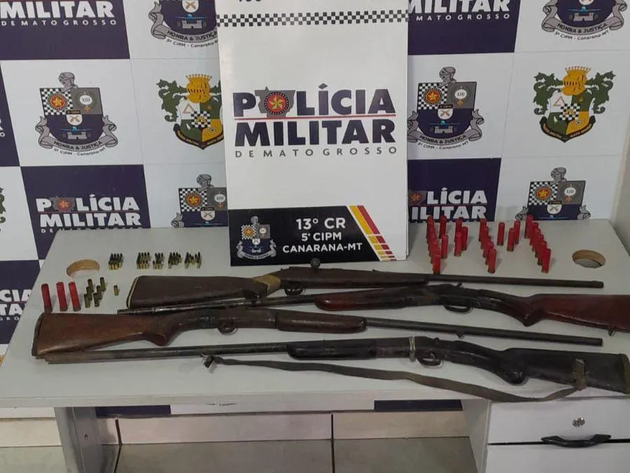 Polícia detém homem por ameaça com armas de fogo em Canarana